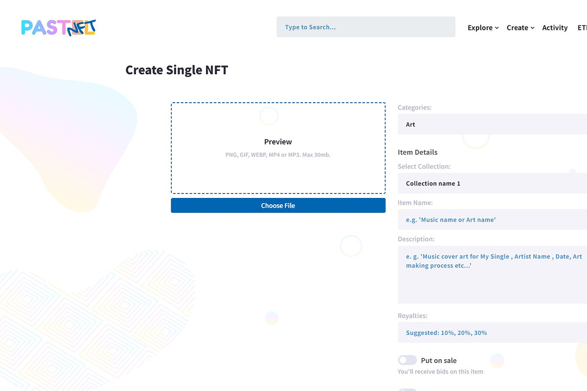 Pastel NFT marketplace HTML template, a Bootstrap Template by IG Design (Photo 6 of 11)