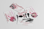 Templates  Makeup business card., a Business Card Template by Gulnara Khadeeva (Thumbnail 4 of 10)
