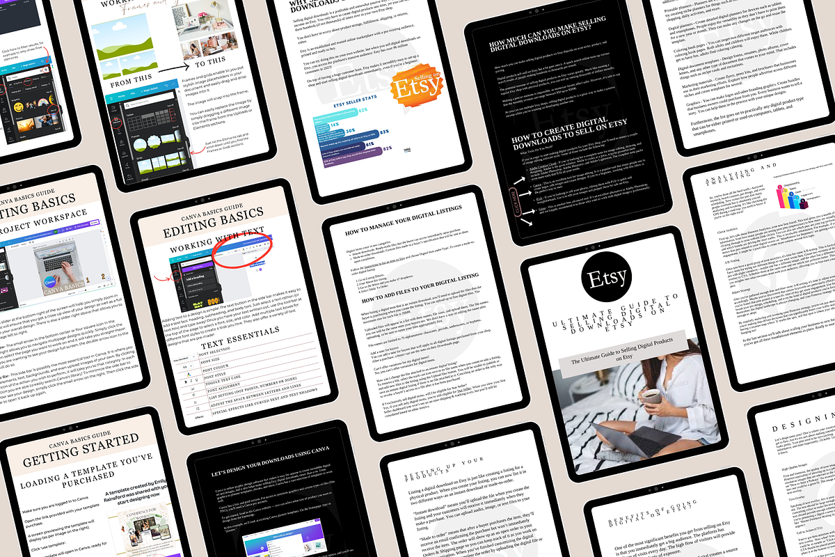 Canva Training + Etsy Course MRR, a Marketing Template by Design By Hira (Photo 4 of 9)