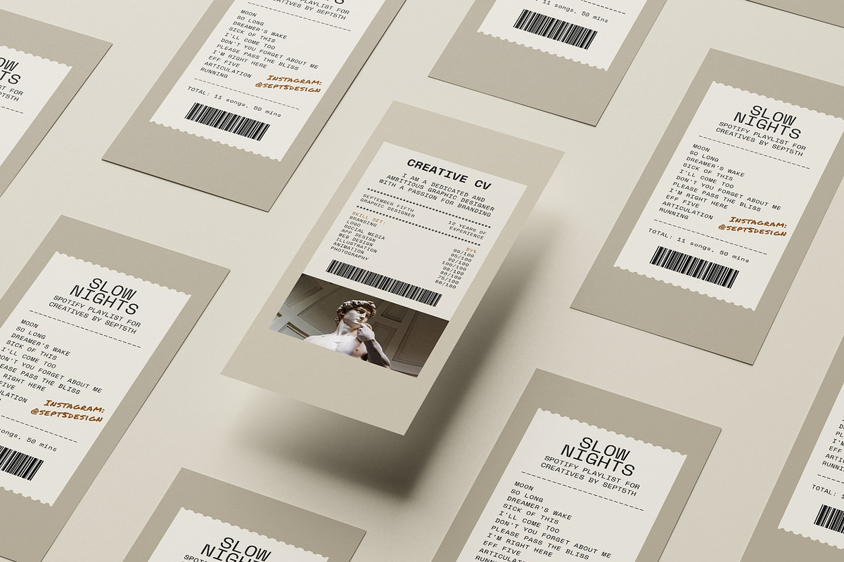 Creative Receipt Social Media Pack, a Social Media Template by September 5th (Photo 15 of 19)