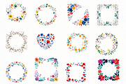 Watercolor folk art floral wreath, an Illustration by Designworld (Thumbnail 2 of 8)
