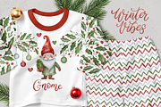 Watercolor Christmas Gnome Bundle, a Seasonal Illustration by Red Ink (Thumbnail 3 of 10)