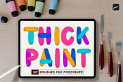 197 Thick Paint Procreate Brushes, a Brush Add-On by The Creative Bix (Thumbnail 1 of 15)