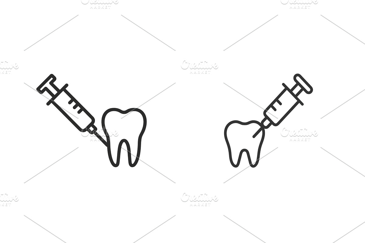 Dental syringe next to tooth, an Object Illustration by ZinetroN