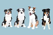 Australian Shepherd Clip Art Bundle, an Illustration by Putnam Road Art (Thumbnail 3 of 4)