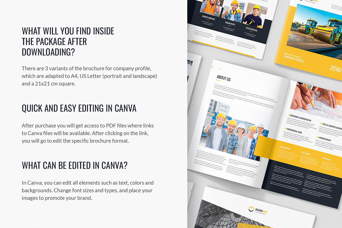 Builder Construction Company Profile, a Brochure Template by artbart (Photo 2 of 7)