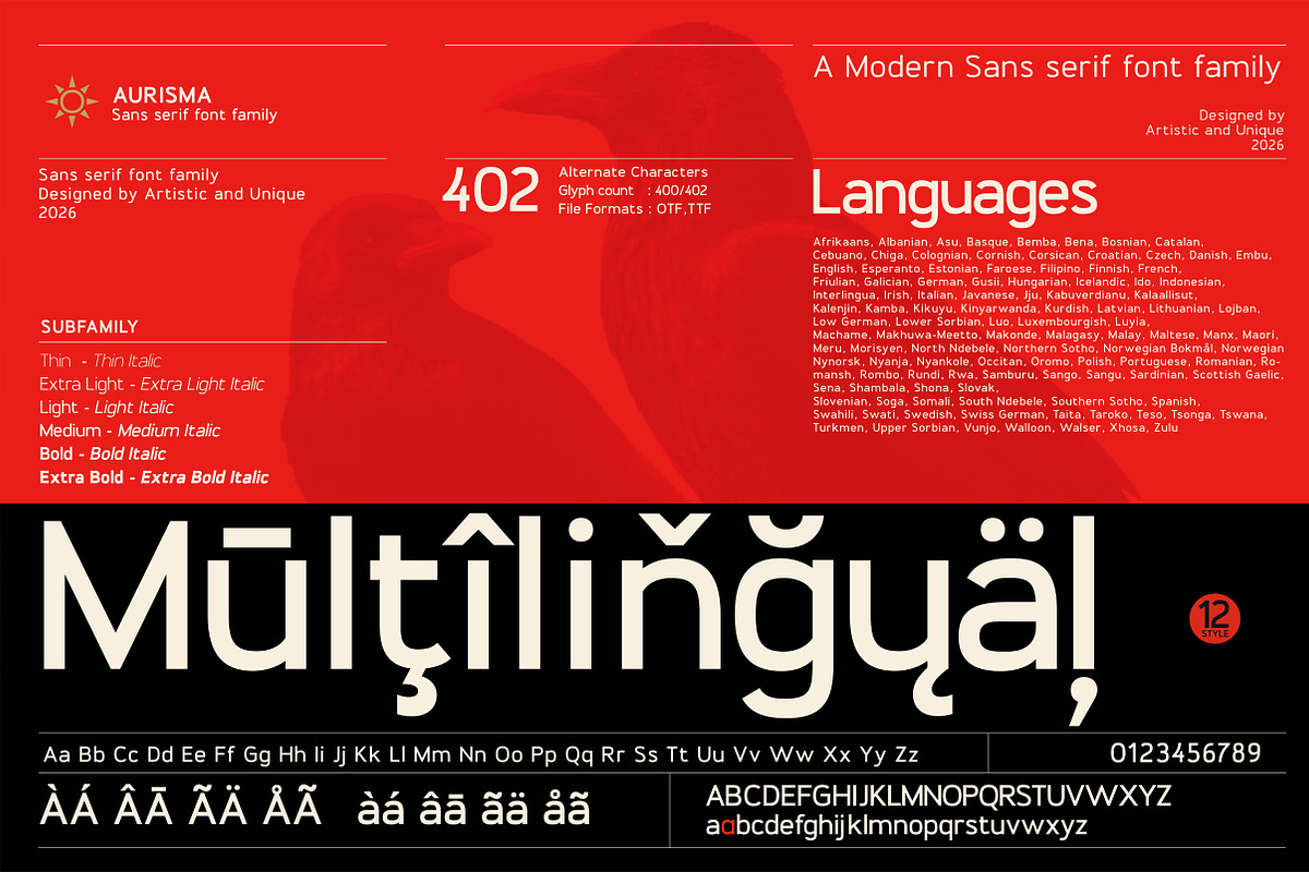 Aurisma - Sans serif font family, a Sans Serif Font by Artistic & Unique (Photo 2 of 15)