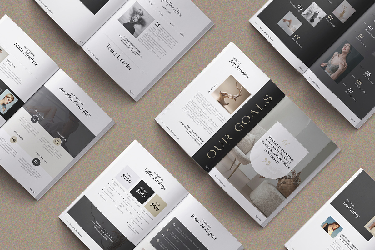 Services & Pricing Guide CANVA, a Brochure Template by TemplateFolio-Shop (Photo 2 of 20)