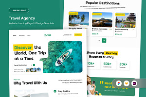 Tour & Booking Landing Page UI Kit, a Landing Page Template by twinstd