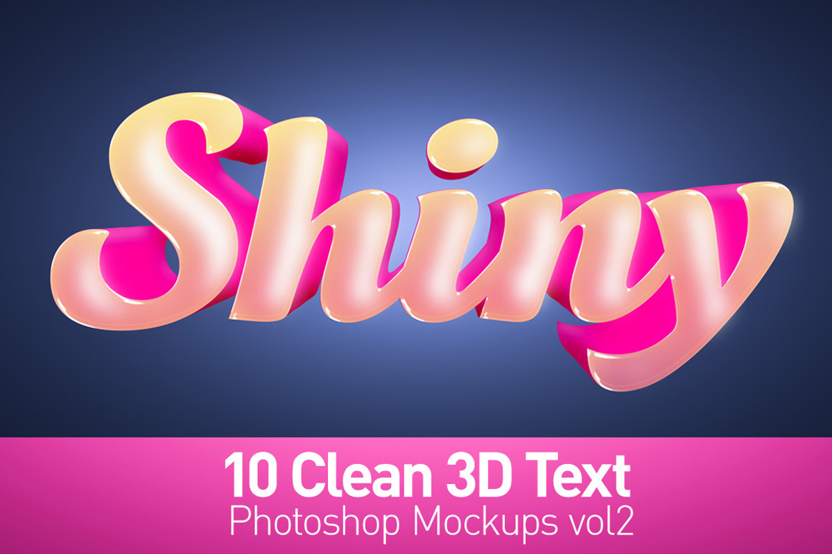 Clean 3D Photoshop Text Mockups Vol2, a Mockup by Creative Graphics (Photo 8 of 10)