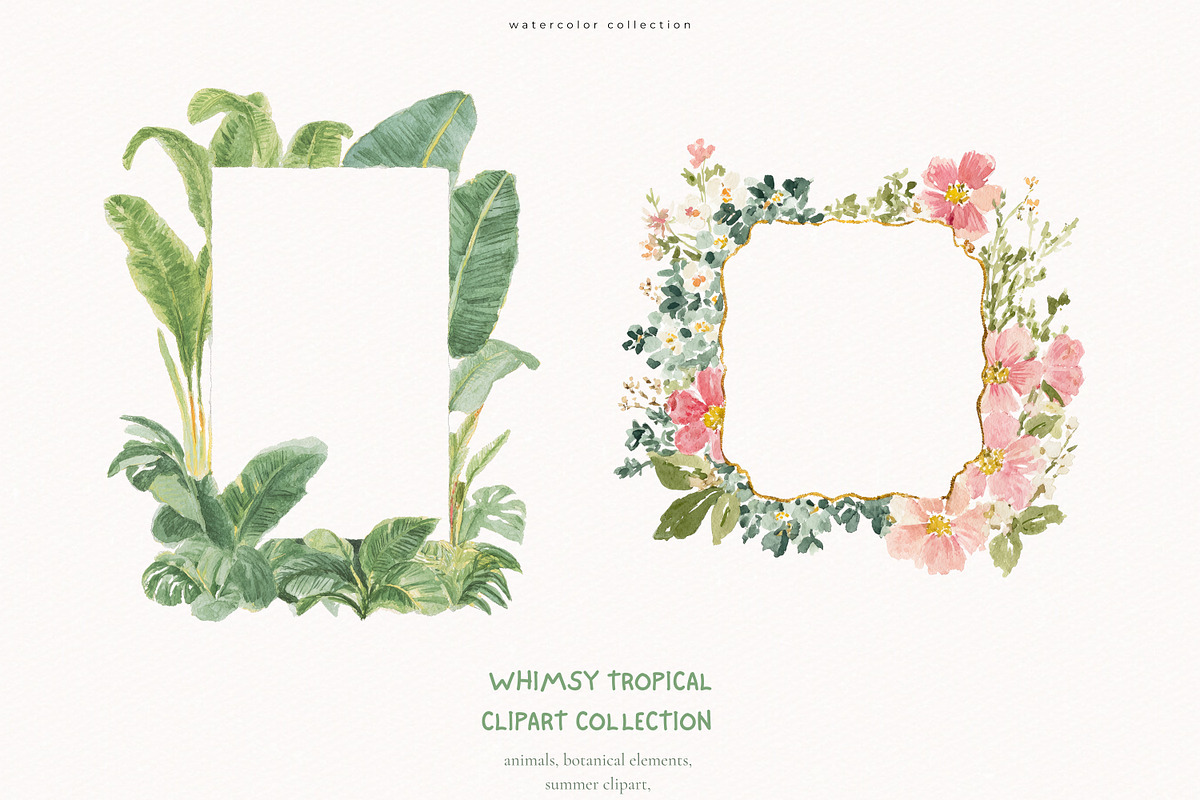 Whimsy Tropical Clipart Collection, an Animal Illustration by PeDe Designs (Photo 10 of 11)
