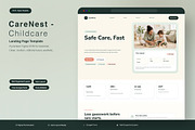 Childcare Landing Page, an UI Kit Template by Pitchlook.Studio (Thumbnail 1 of 3)