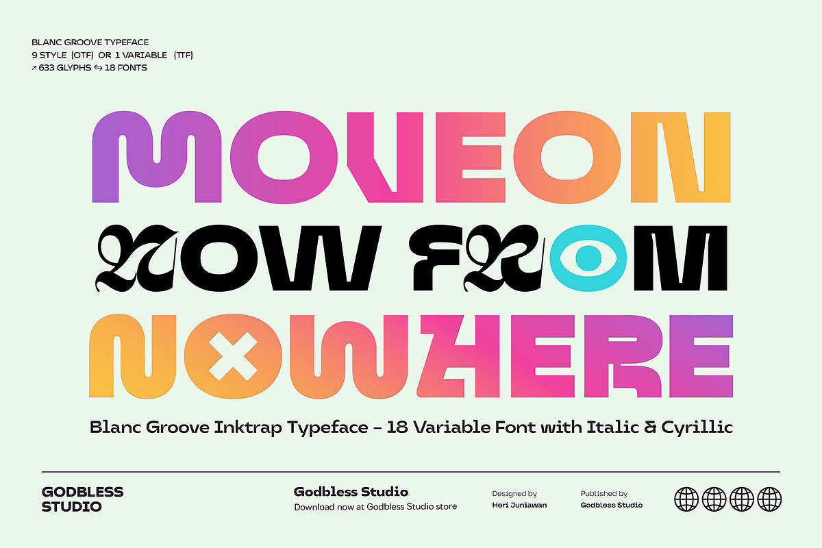 Blanc Groove Inktrap, a Sans Serif Font by Godbless Studio (Photo 4 of 12)