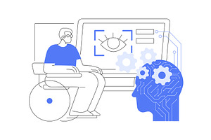 AI Eye-Tracking for Accessibility, a Technology Illustration by Visual Generation