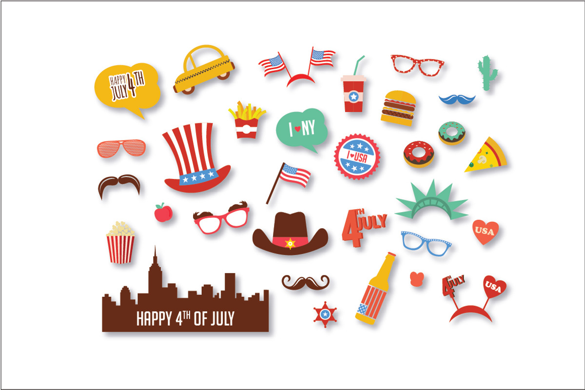 4th of July- Photo Booth Props, a Graphic by jenny lipets (Photo 2 of 2)