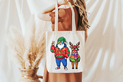 Christmas Santa Reindeer Png, an Illustration by Craft Nest (Thumbnail 4 of 6)