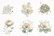Blush and Blue Leaves Florals, an Illustration by DreamArtGraphic (Thumbnail 8 of 8)
