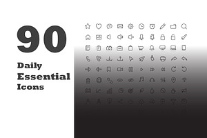 90-Daily-Essential-Icons File