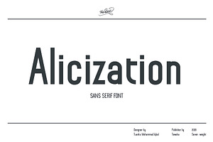 Alicization - Sans Serif