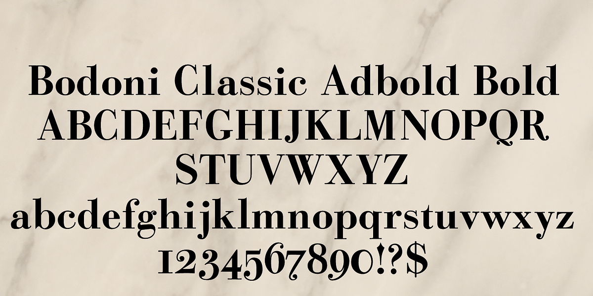Bodoni Classic Adbold, a Serif Font by Wiescher-Design (Photo 4 of 5)