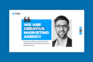 Clean Marketing Agency Web Banner, a Social Media Template by Saman Osama