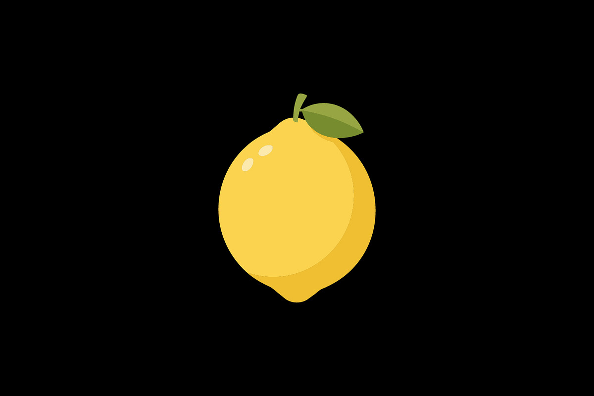Flat vector illustration of a lemon, a Food Illustration by Pray Art Design Studio (Photo 3 of 3)