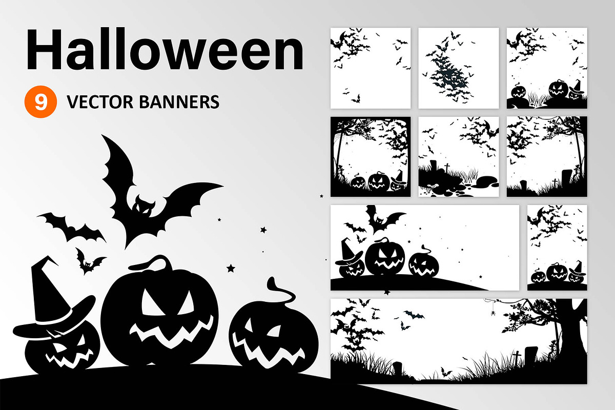 Halloween. Banners, a Background Graphic by Yulia Ogneva (Photo 1 of 6)