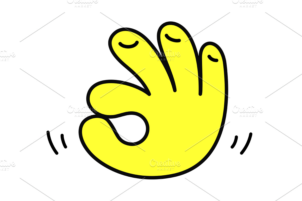 Ok. Hand sign. Gesture fingers, a Person Illustration by Foxys Graphic (Photo 3 of 3)