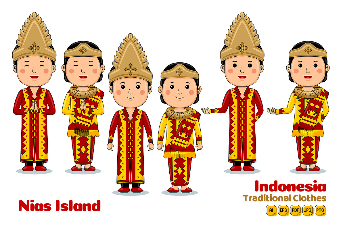 Nias Island Traditional Cloth, a Person Illustration by MEDZ (Photo 3 of 3)