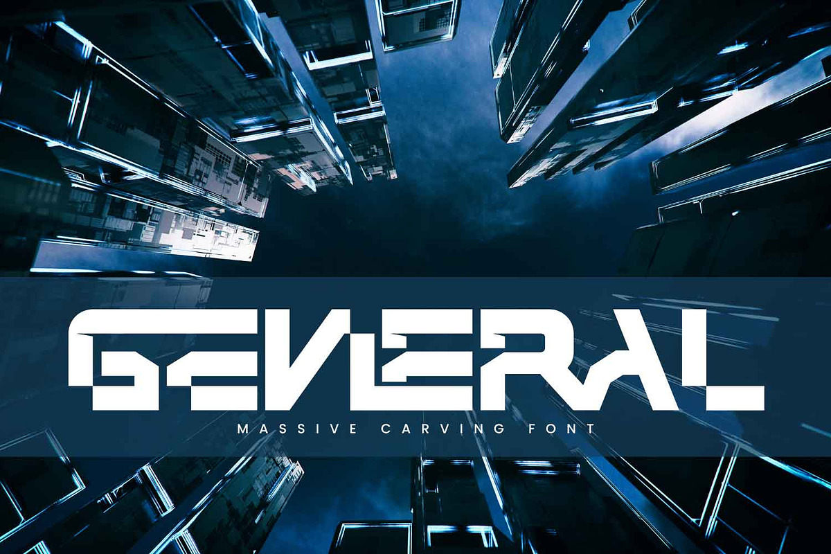 Massive Carving - Futuristic Font, a Sans Serif Font by 177Studio (Photo 2 of 7)
