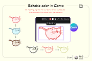 Cat Illustrations Hand-Drawn Kawaii, an Animal Illustration by Peg Design (Thumbnail 5 of 6)