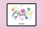 Floral Procreate Stamp Brushes, a Brush Add-On by Cate Shaner (Thumbnail 1 of 4)