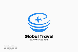 Global Travel Logo, a Branding & Logo Template by Zeer Graphic