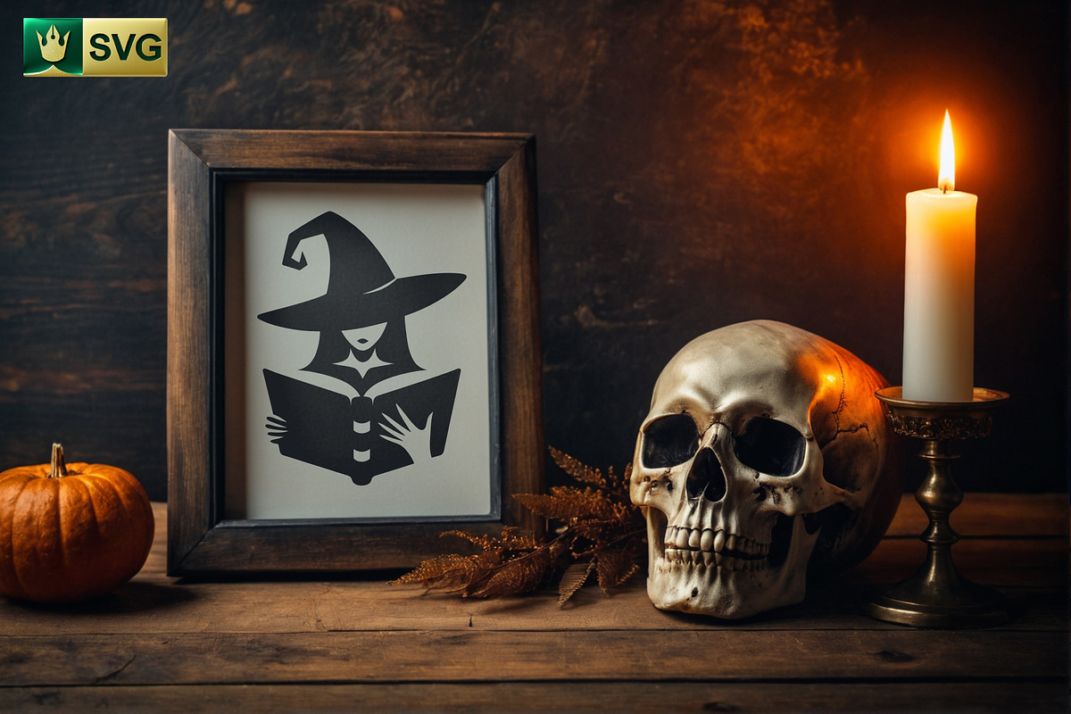 50 Halloween Witch SVG Designs, a Person Illustration by pixaroma (Photo 3 of 7)