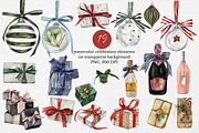 Celebration event clipart watercolor, a Decorative Illustration by Artcard Watercolor (Thumbnail 6 of 13)