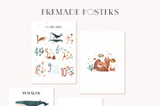 Ocean Animals: colored & outline, a Pattern Graphic by imajineko (Thumbnail 6 of 12)