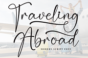 Traveling Abroad | Script Font, a Handwritten Font by Scratchones (Thumbnail 1 of 9)