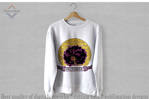 Afro Queen Birthday December Design