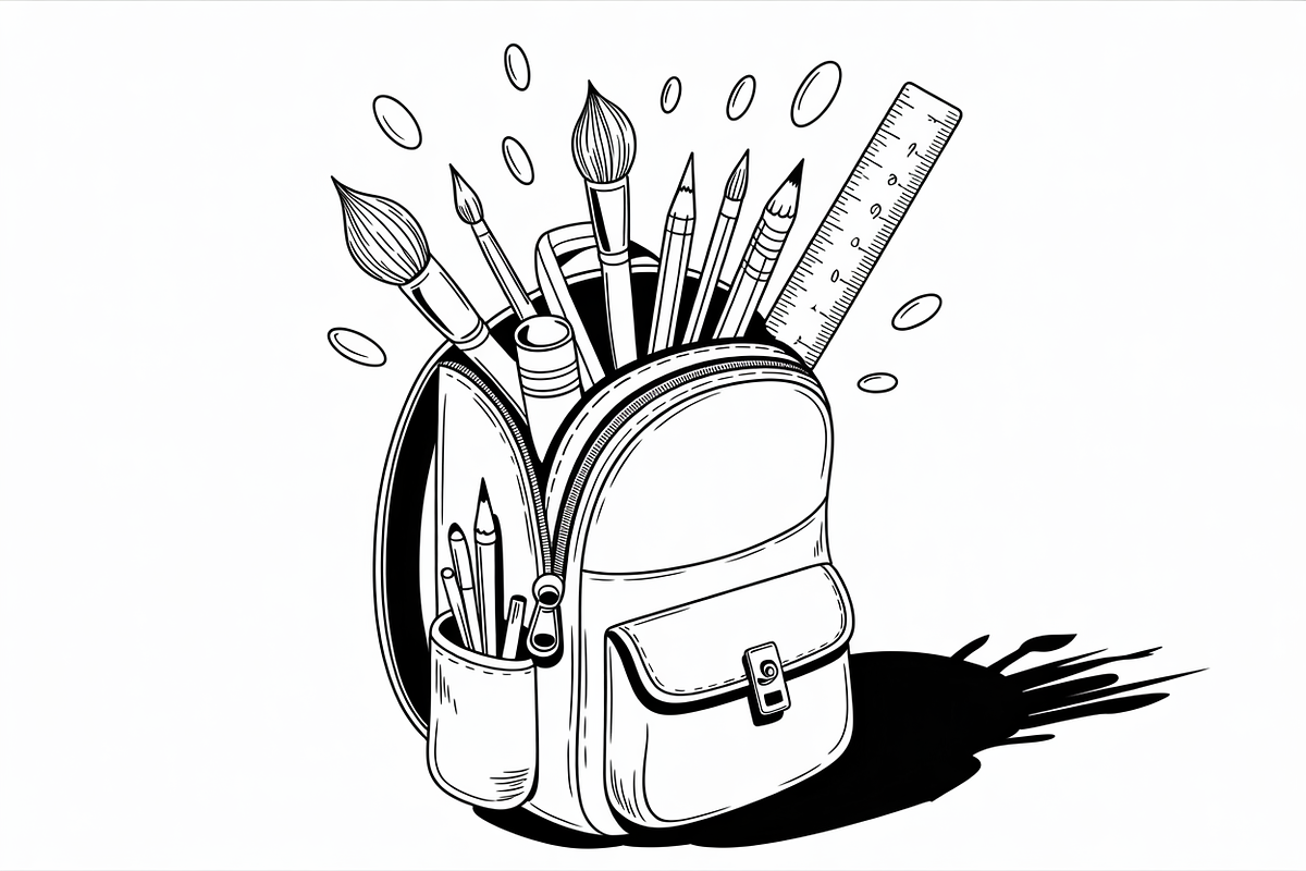 Child school bag line art symbol, an Illustration by Amazin_art (Photo 9 of 11)