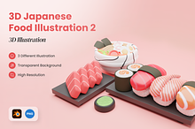 3D Japanese Food illustration 2 by  in 3D