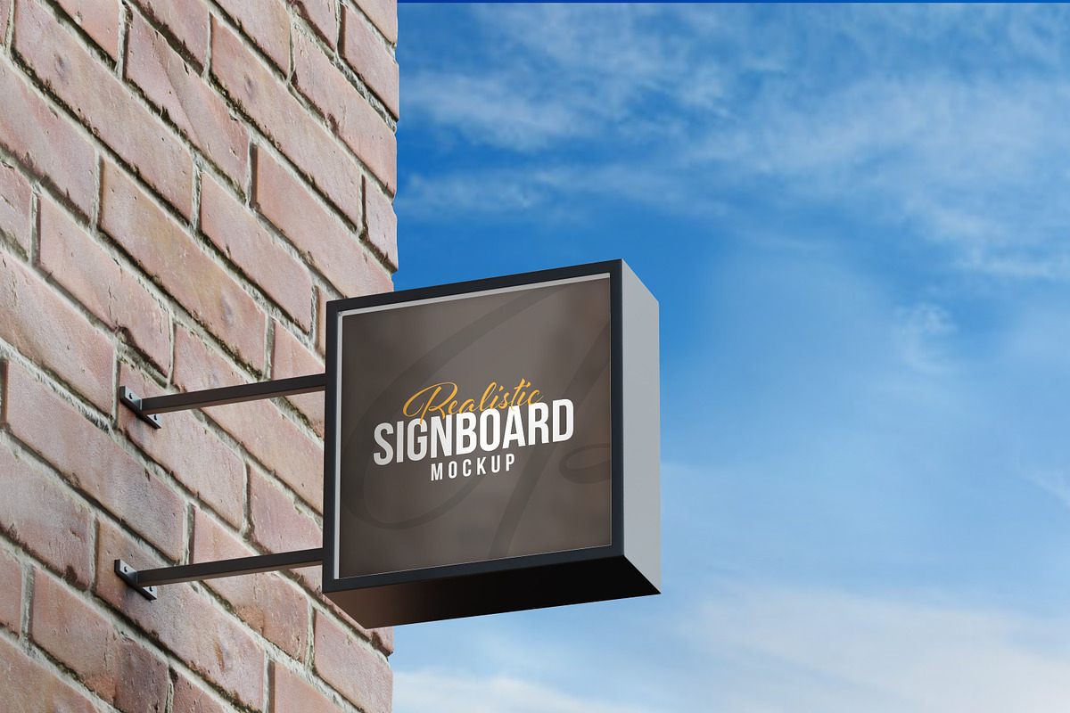 Realistic Signboard Mock-up, a Product Mockup by Propex (Photo 4 of 9)