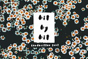 Bit by Bit handwritten font, a Handwritten Font by jyllyco (Thumbnail 1 of 6)