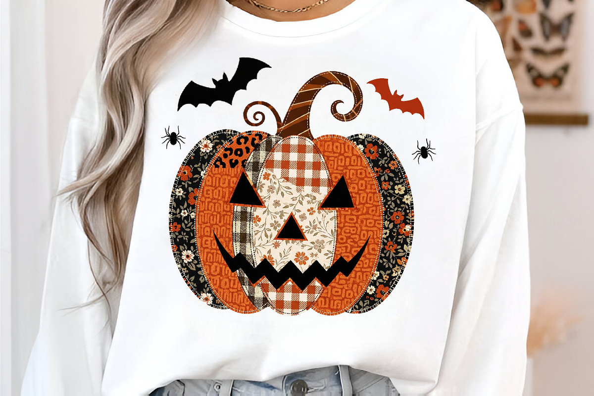 Patchwork Pumpkin Png Halloween Png, an Illustration by SinaCreation (Photo 5 of 7)