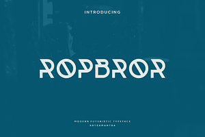 Ropbror - Futuristic Typeface