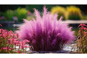 well purple fountain grass ai, a Nature Photo by pikepicture