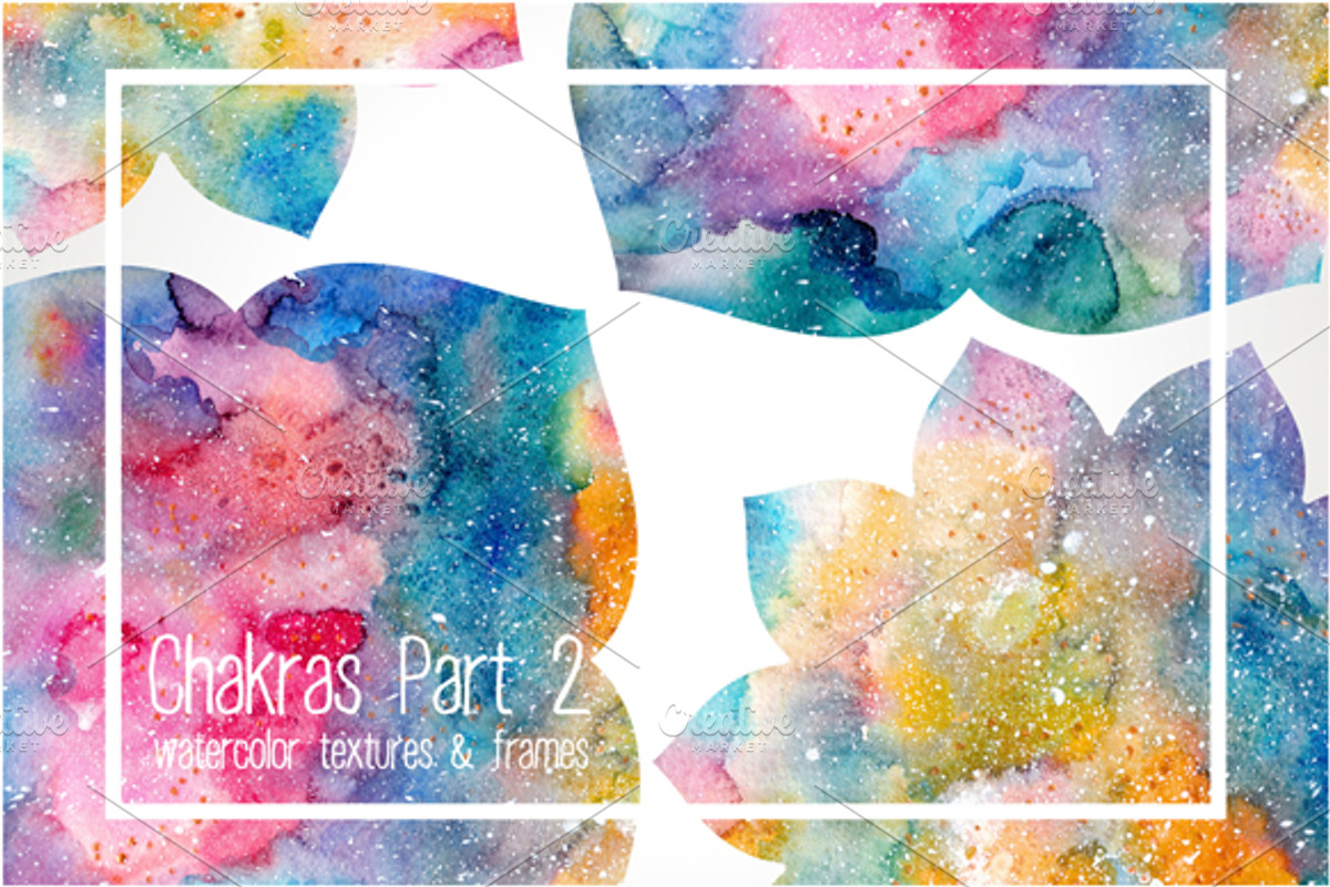 Chakras Part 2. Watercolor textures, a Decorative Illustration by Marina Demidova (Photo 2 of 8)