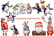 Christmas Friends - Watercolor Set, an Animal Illustration by Mashamashastu (Thumbnail 6 of 11)
