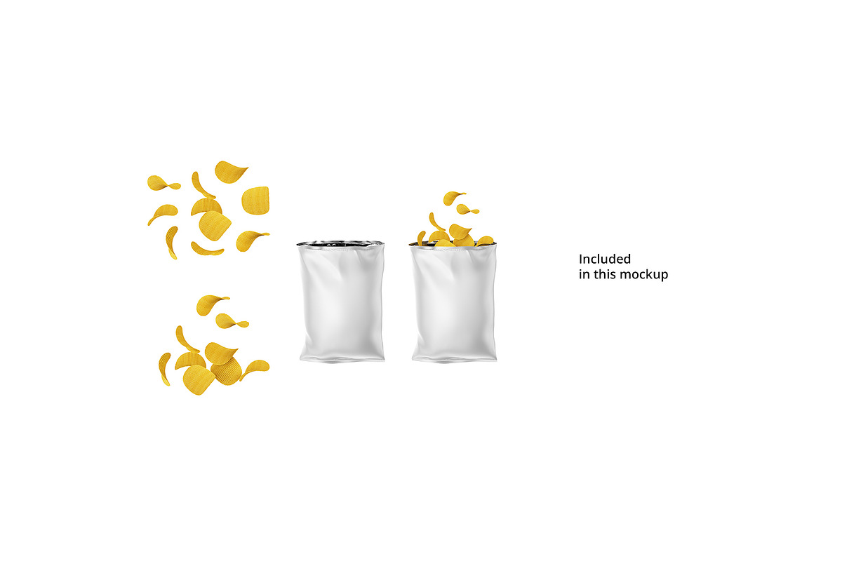 Snack Package Mockup with chips, a Packaging Mockup by easymock (Photo 5 of 7)