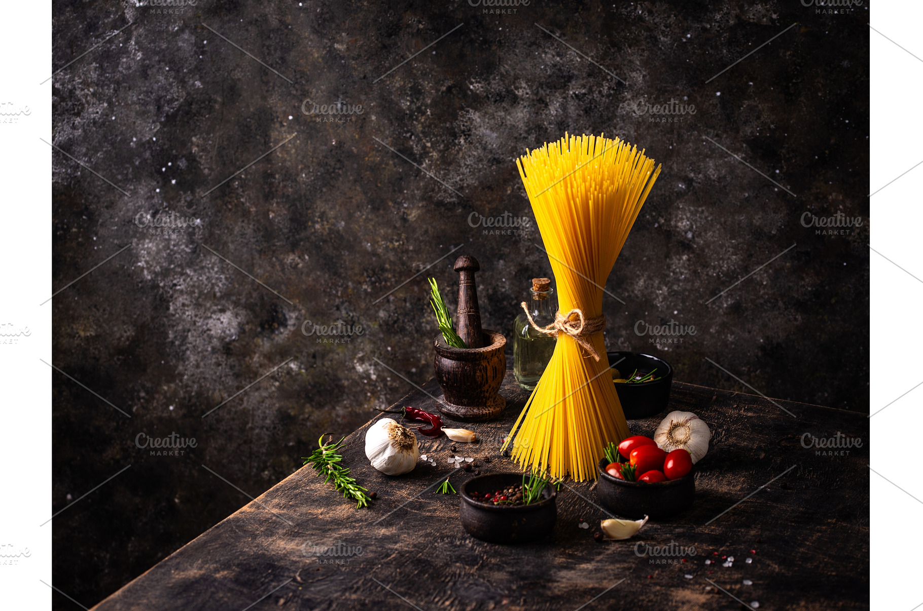 Italian food background with, a Food & Drink Photo by Yulia Furman