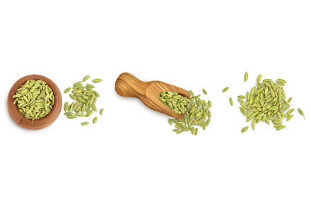 Dried fennel seeds in wooden bowl, a Food & Drink Photo by NataPhoto